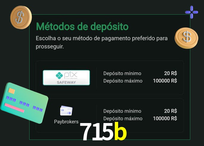 O cassino 715b oferece uma grande variedade de métodos de pagamento